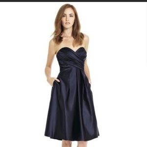 Bill Levkoff dark navy bridesmaid dress!!